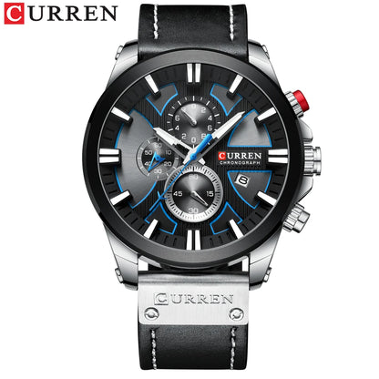 CURREN Men’s Military Waterproof Quartz Sports Watch – Fashion Date Display