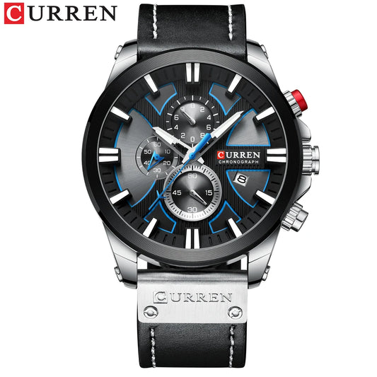 CURREN Men’s Military Waterproof Quartz Sports Watch – Fashion Date Display