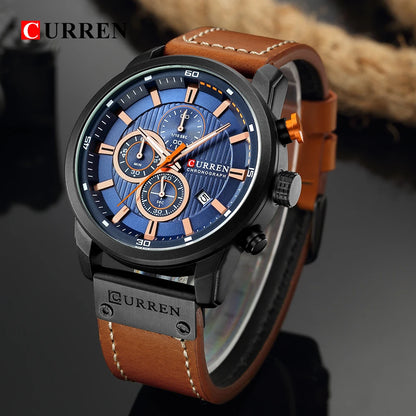 CURREN Fashion Date Quartz Men's Luxury Chronograph Sport Watch – Top Brand