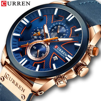CURREN Men’s Military Waterproof Quartz Sports Watch – Fashion Date Display