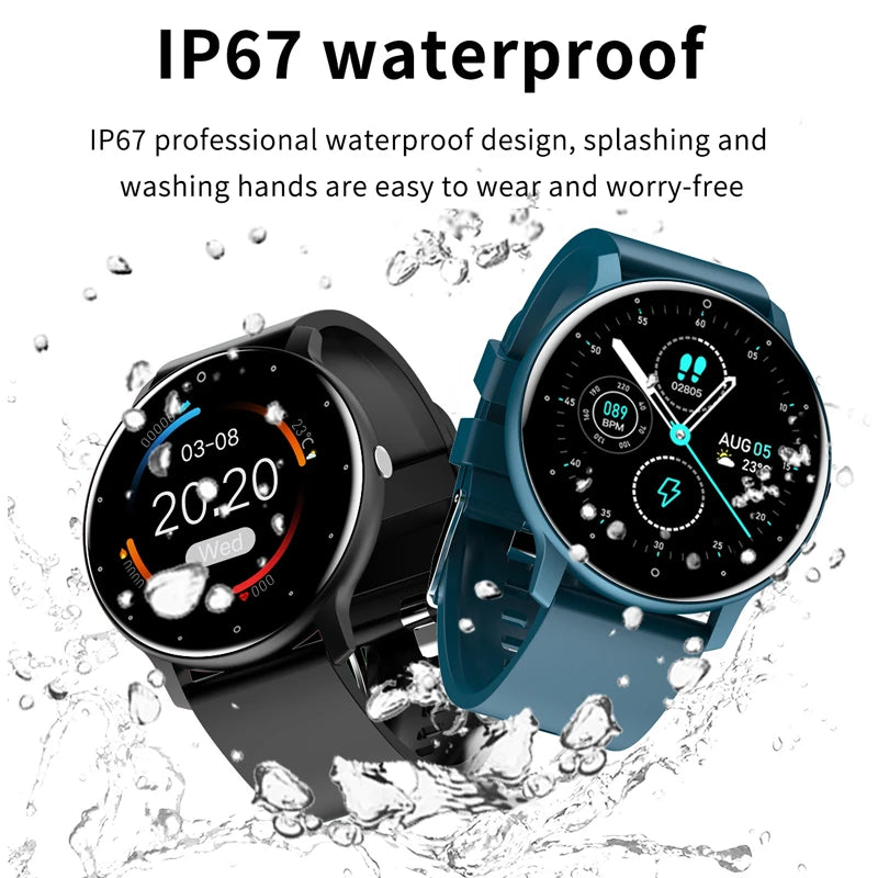 LIGE 2025 Ladies Smartwatch – Full Touch Screen, Sports Fitness Tracker, IP67 Waterproof, Bluetooth for Android & iOS