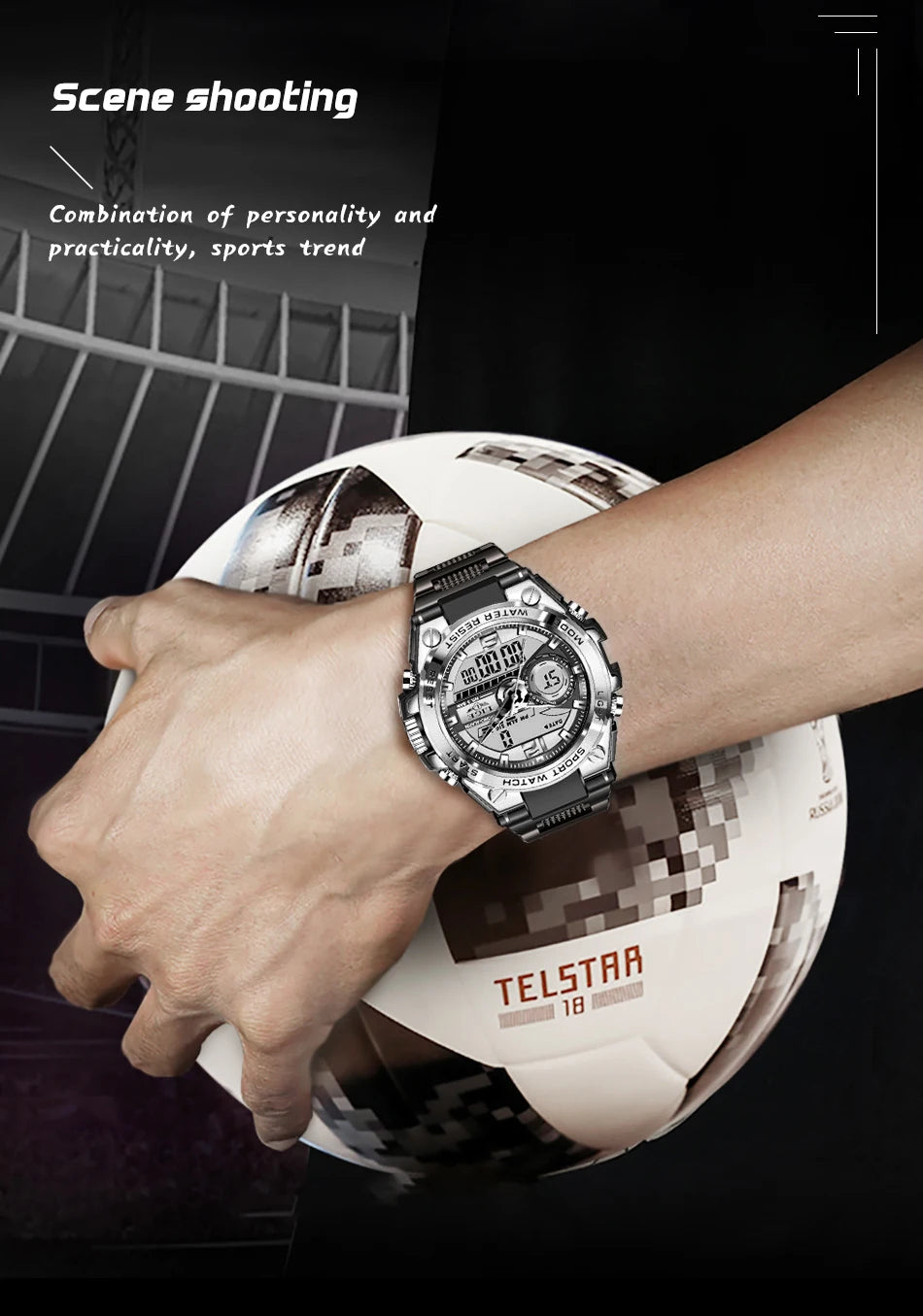 LIGE Military LED Digital Watch – rugged, oversized, and built for adventure.