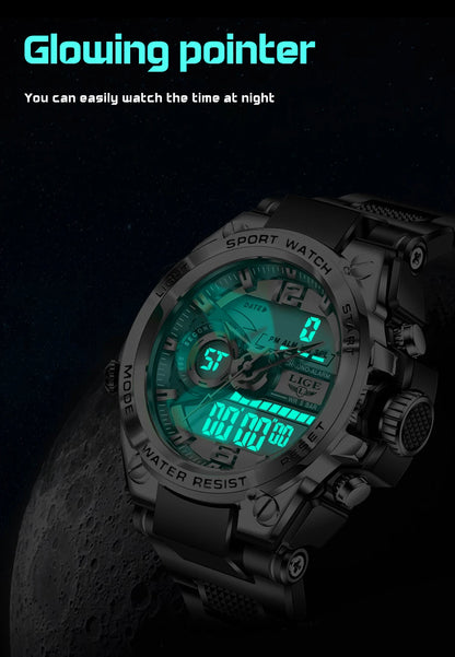 LIGE Military LED Digital Watch – rugged, oversized, and built for adventure.