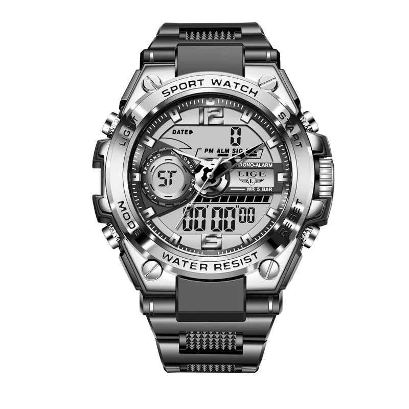 LIGE Military LED Digital Watch – rugged, oversized, and built for adventure.