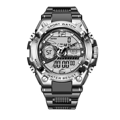 LIGE Military LED Digital Watch – rugged, oversized, and built for adventure.