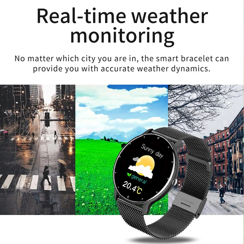LIGE 2025 Ladies Smartwatch – Full Touch Screen, Sports Fitness Tracker, IP67 Waterproof, Bluetooth for Android & iOS