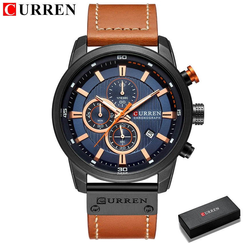 CURREN Fashion Date Quartz Men's Luxury Chronograph Sport Watch – Top Brand