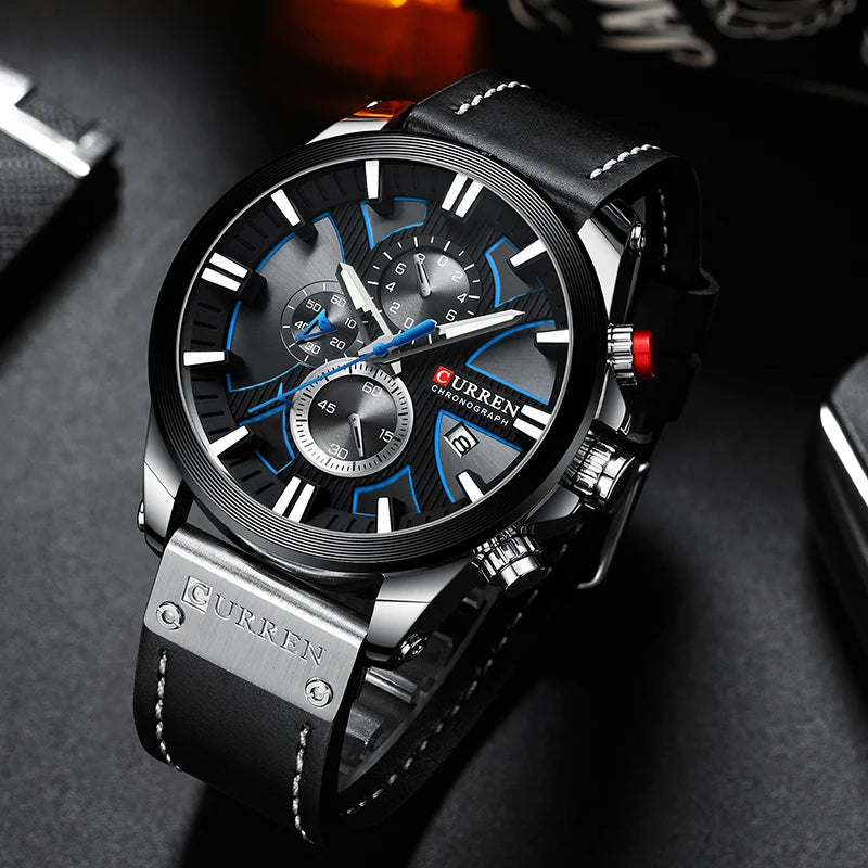 CURREN Men’s Military Waterproof Quartz Sports Watch – Fashion Date Display