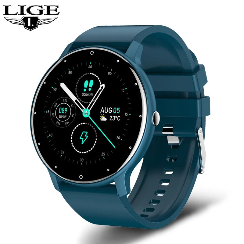 LIGE 2025 Ladies Smartwatch – Full Touch Screen, Sports Fitness Tracker, IP67 Waterproof, Bluetooth for Android & iOS