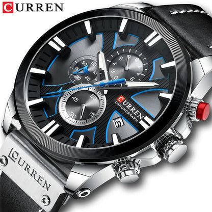 CURREN Men’s Military Waterproof Quartz Sports Watch – Fashion Date Display