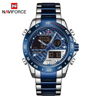 NAVIFORCE Luxury Brand Men's Wrist Watch Military Digital Sport Watches For Man Steel Strap Quartz Clock Male Relogio Masculino