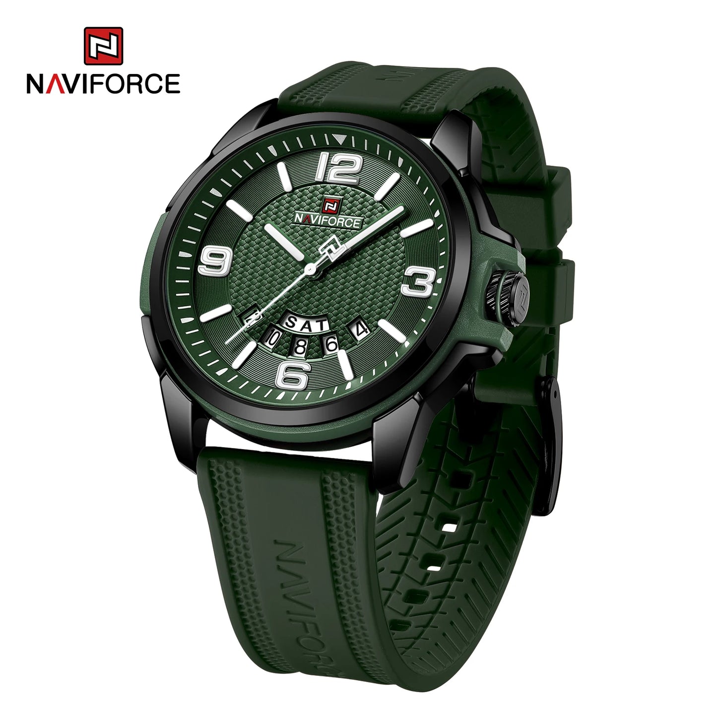 NAVIFORCE Luxury Watch Men Military Waterproof Male Clock Luminous Date Quartz Men Watch Silicone Strap