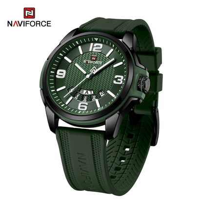 NAVIFORCE Luxury Watch Men Military Waterproof Male Clock Luminous Date Quartz Men Watch Silicone Strap
