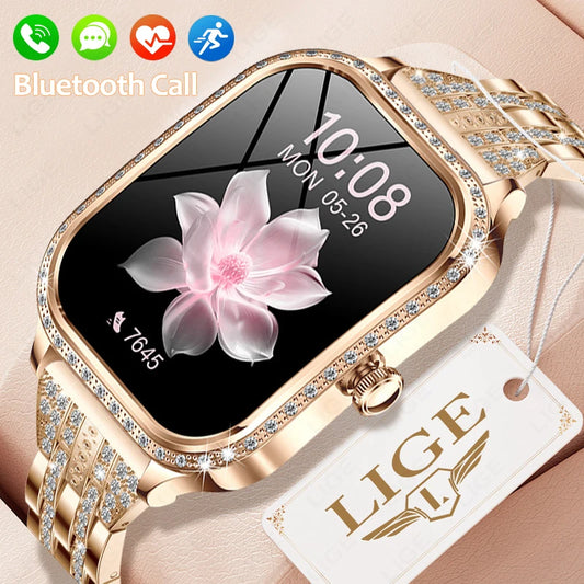 LIGE Women’s Waterproof Smartwatch – Bluetooth Call, Fitness Tracker & Heart Rate Monitor