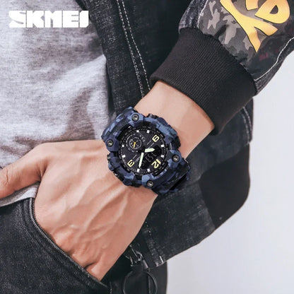SKMEI 1637 Men’s Dual Movement Sport Watch – Waterproof Digital & Analog Wristwatch