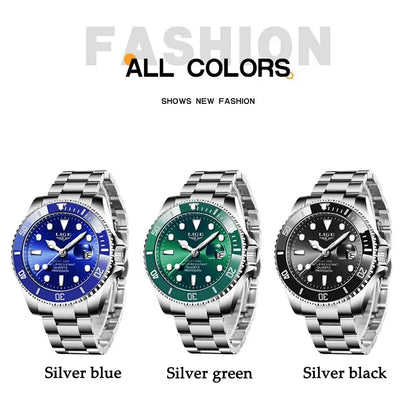 LIGE 30ATM Diver Watch – Luxury Waterproof Quartz Sports Watch for Men