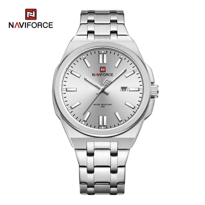 NAVIFORCE Quartz Watch For Men Luxury Business Luminous Stainless Steel Male Wristwatches Waterproof Calendar Clock Reloj Hombre