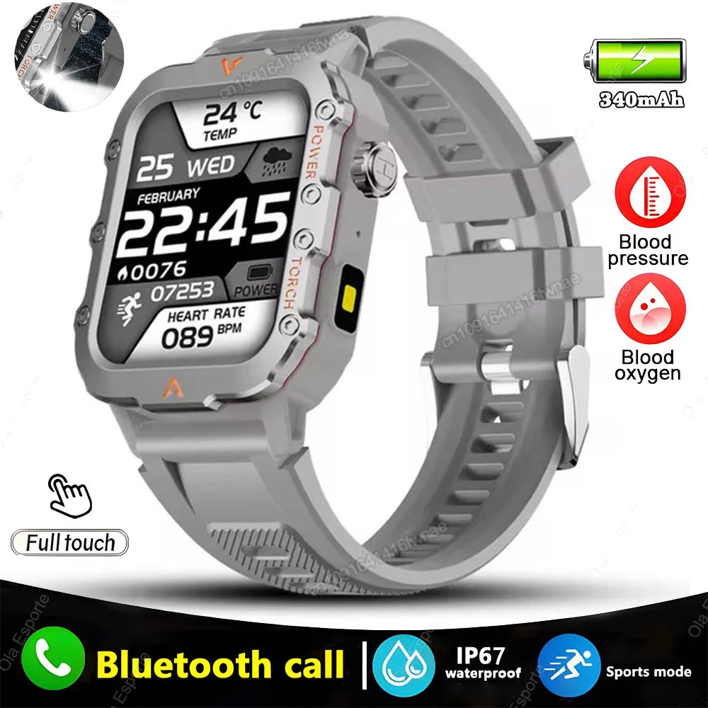 Luxorive TrailMaster Pro – Military GPS Smartwatch with Compass, Flashlight & Bluetooth Call