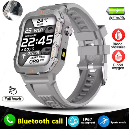 Luxorive TrailMaster Pro – Military GPS Smartwatch with Compass, Flashlight & Bluetooth Call