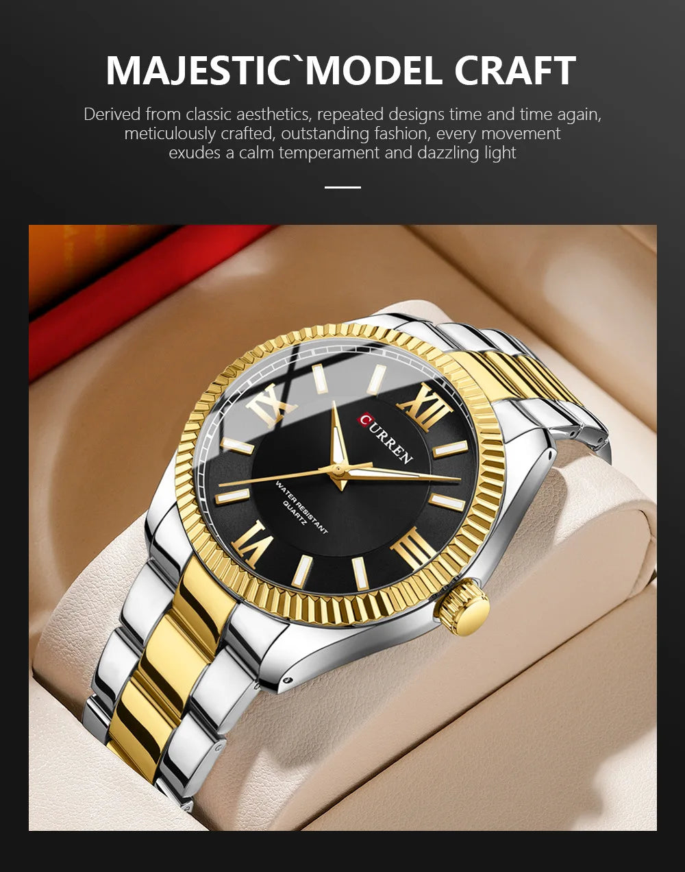 CURREN 8465 Men’s Fashion Quartz Watch – Waterproof Casual Timepiece with Calendar & Luminous Silicone Strap