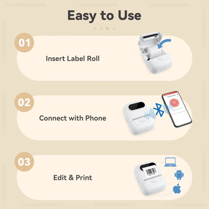 P50 Mini Thermal Label Printer – Portable Barcode & QR Maker