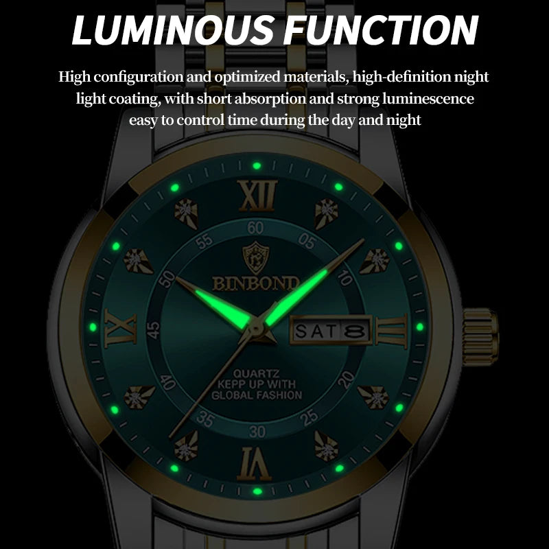 Luxorive DeepTrek Diver – 30ATM Luxury Quartz Sport Watch for Men