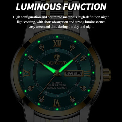 Luxorive DeepTrek Diver – 30ATM Luxury Quartz Sport Watch for Men