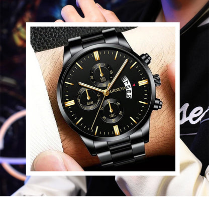 Luxorive Executive Steel – Men’s Stainless Steel Quartz Business Watch
