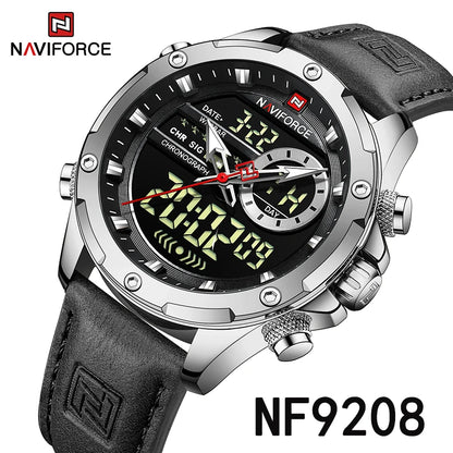 NAVIFORCE Luxury Men Quartz Watch Military LED Digital Waterproof Wristwatch Sport Chronograph Male Clock Relogios Masculino
