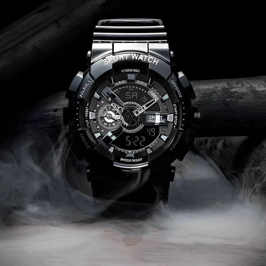 Luxorive StormX – Dual Display Waterproof Sport Watch for Men