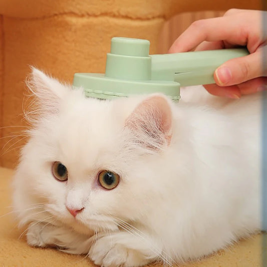 Self-Cleaning Pet Hair Remover Brush – Cat & Dog Grooming Comb