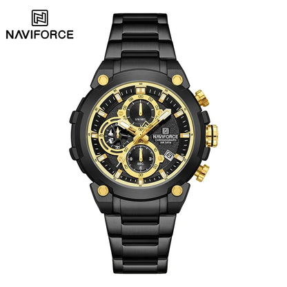 NAVIFORCE Quartz Watch Men Sport Military Waterproof Watches Mens Business Stainless Steel Wristwatch Male Clock reloj hombre