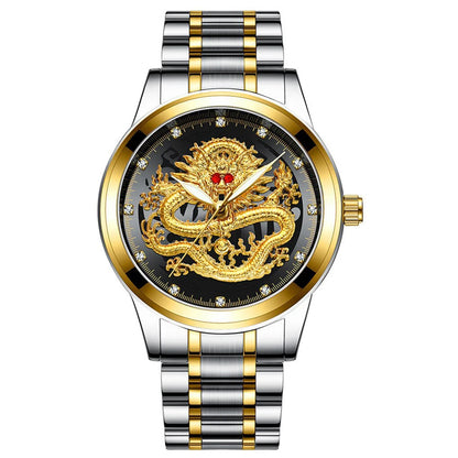 Luxorive DragonCore – Gold Stainless Steel Men’s Quartz Watch