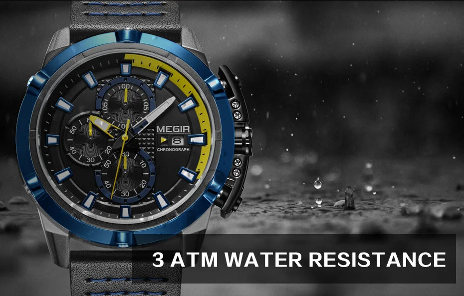 MEGIR Luxury Men's Watch Chronograph Fashion Sport Military Watches Waterproof Male Quartz Wristwatch Clock Montre Homme 2062