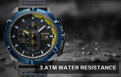 MEGIR Luxury Men's Watch Chronograph Fashion Sport Military Watches Waterproof Male Quartz Wristwatch Clock Montre Homme 2062