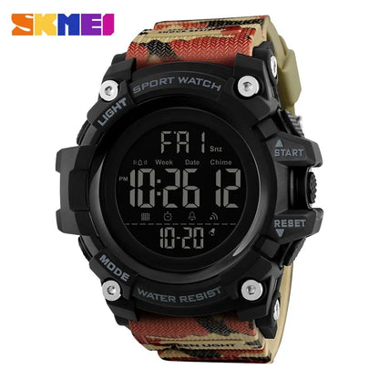SKMEI 1384 Waterproof Digital Sport Watch for Men – Shockproof Military Electronic Wristwatch