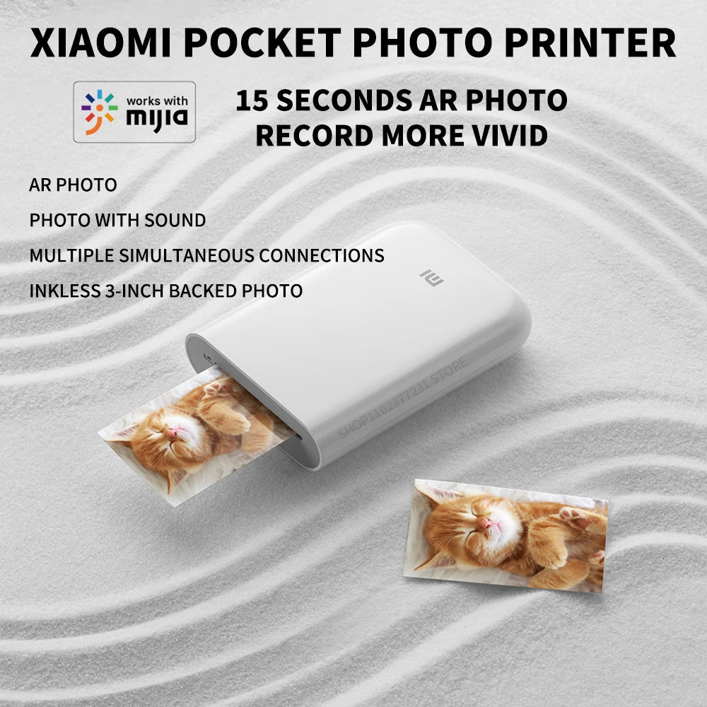 Xiaomi AR 300dpi Mini Photo Printer – Portable Pocket Printer