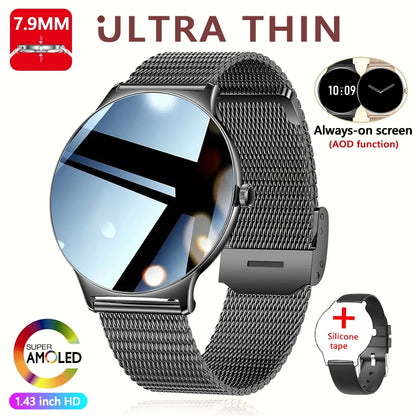 Luxorive LuxeFit Ultra – Women's Slim Smartwatch with Always-On Display & Bluetooth Call