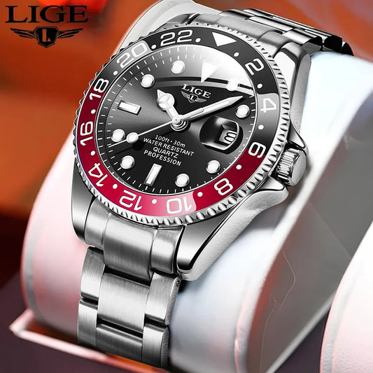 LIGE 2025 — a modern, luxurious men’s quartz wristwatch designed for style, function, and everyday elegance.