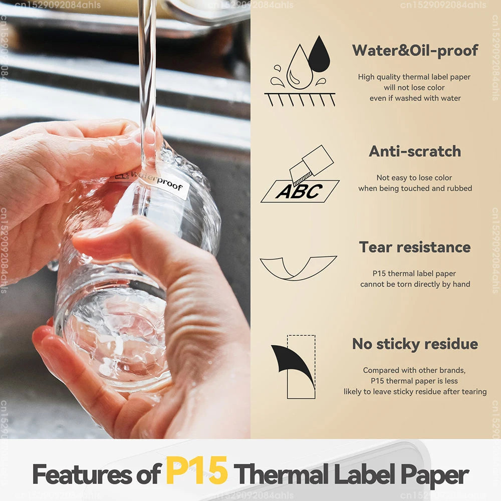 P15 Mini Bluetooth Label Printer – Portable & Thermal