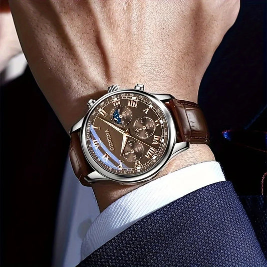 Luxorive LumeEdge – Men’s Sporty Business Quartz Watch