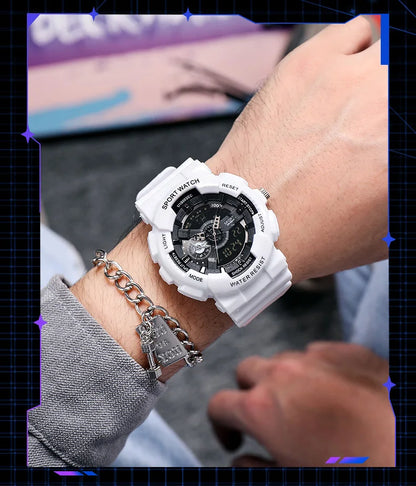 Luxorive StormX – Dual Display Waterproof Sport Watch for Men
