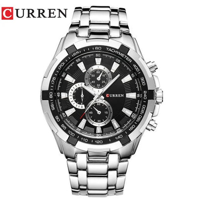 CURREN Large Dial Fashion Quartz Watch for Men – Waterproof Business Leisure Wristwatch