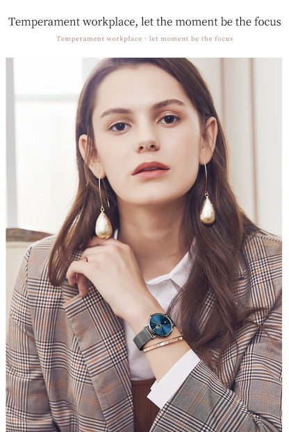 OLEVS 5869 Original Quartz Watch for Women Ultra Thin 6.5mm Simple Fashion Auto Date Hand Clock 30m Waterproof Ladies Wristwatch