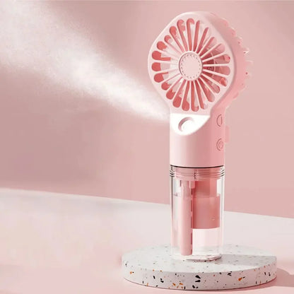 1pc Portable Handheld Mist Fan – Water Spray Mini Fan for Summer & Outdoor Use