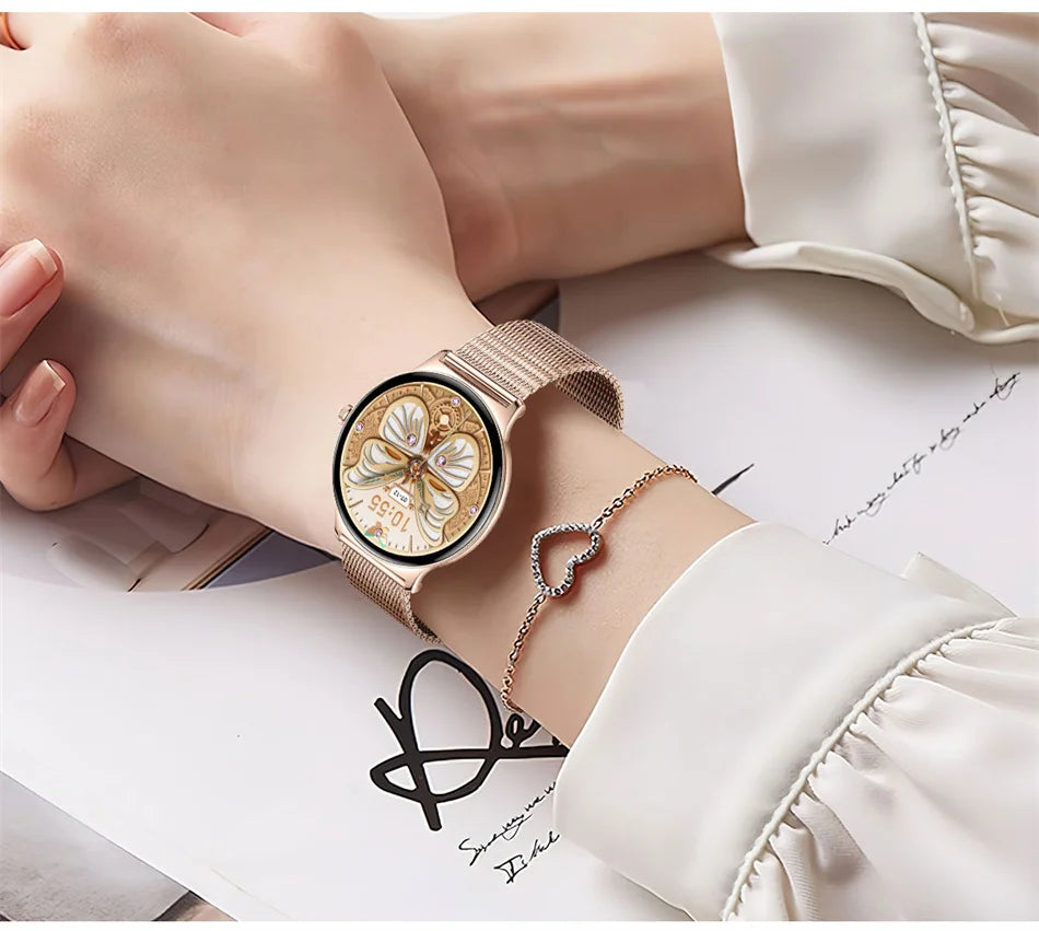 Luxorive LuxeFit Ultra – Women's Slim Smartwatch with Always-On Display & Bluetooth Call