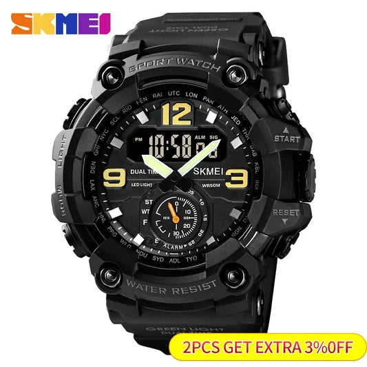 SKMEI 1637 Men’s Dual Movement Sport Watch – Waterproof Digital & Analog Wristwatch