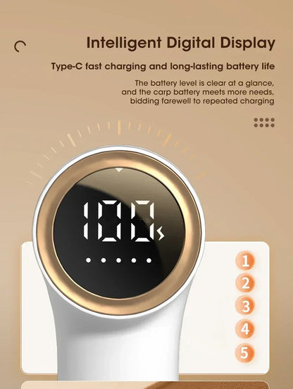 Electric Lint Remover HairBall Trimmer Sweater Defuzzer Intelligent Digital Display Lints Shaver Trimmer USB Charge 5 Gears