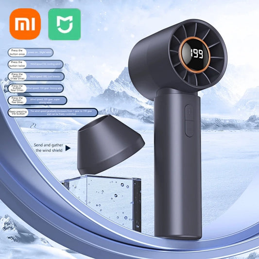 Mini Bladeless Hand Fan – USB Rechargeable, Portable High-Speed Fan for Eyelash & Personal Use