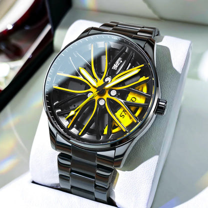 OLEVS 9937 Men's Luxury Watch Waterproof Rotary Sport Car Rim Man Watch High Quality Fashion Best Selling Quartz Men's Watches